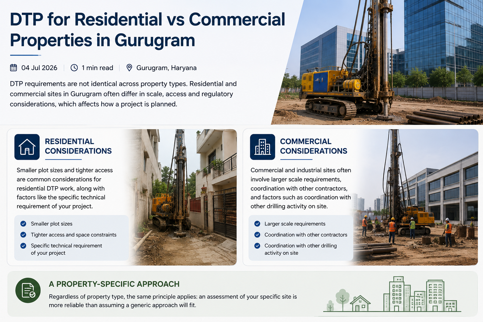DTP for Residential vs Commercial Properties in Gurugram