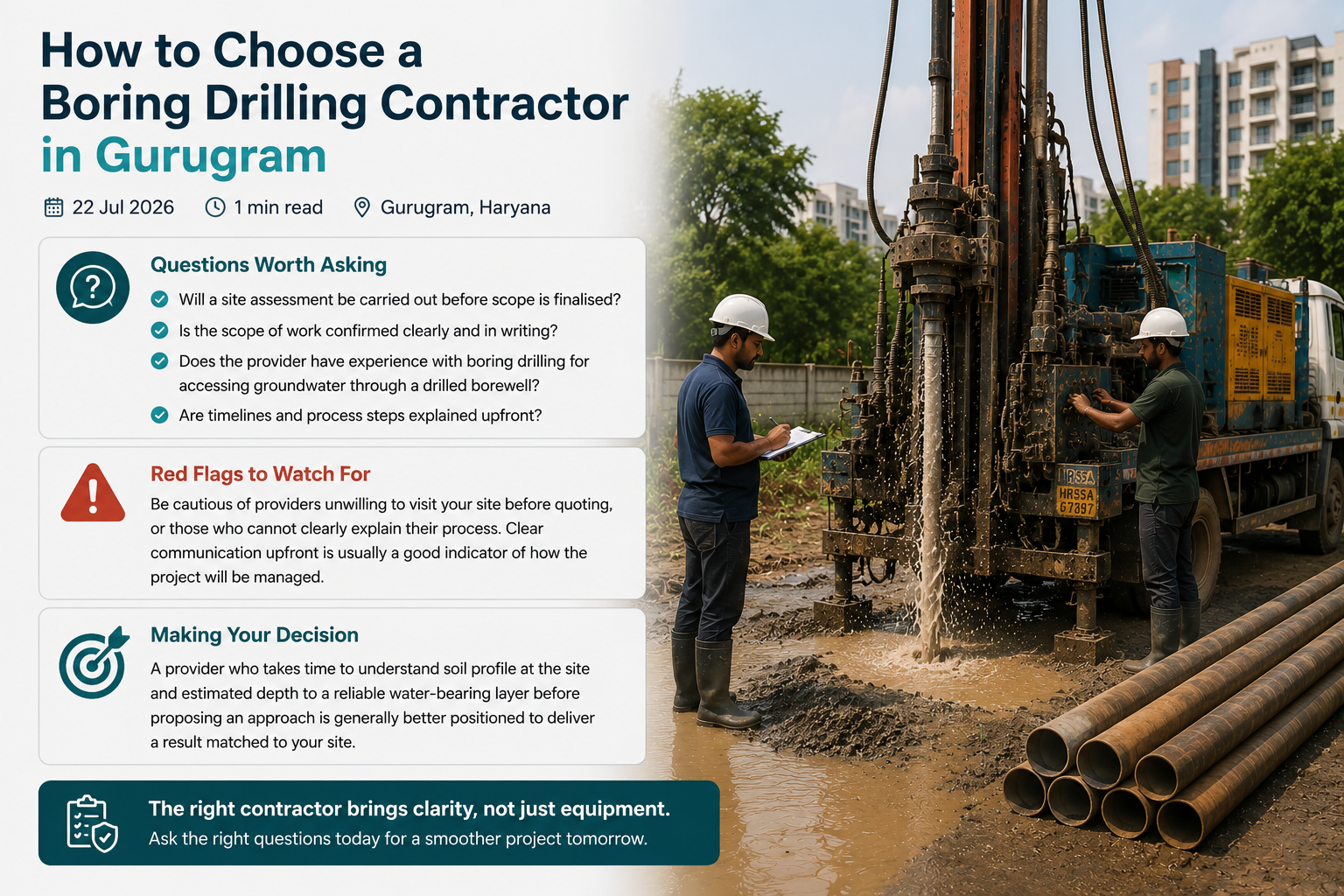 How to Choose a Boring Drilling Contractor in Gurugram