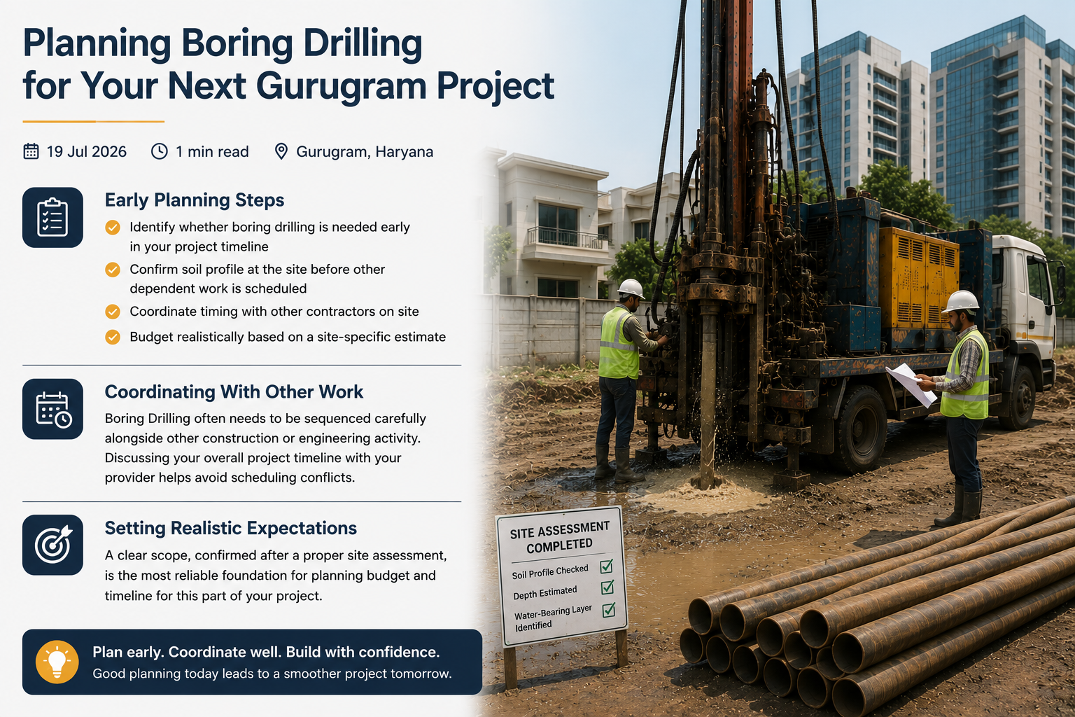 Planning Boring Drilling for Your Next Gurugram Project